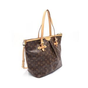 Louis Vuitton Palermo Shoulder Bag Canvas Leather Monogram Brown